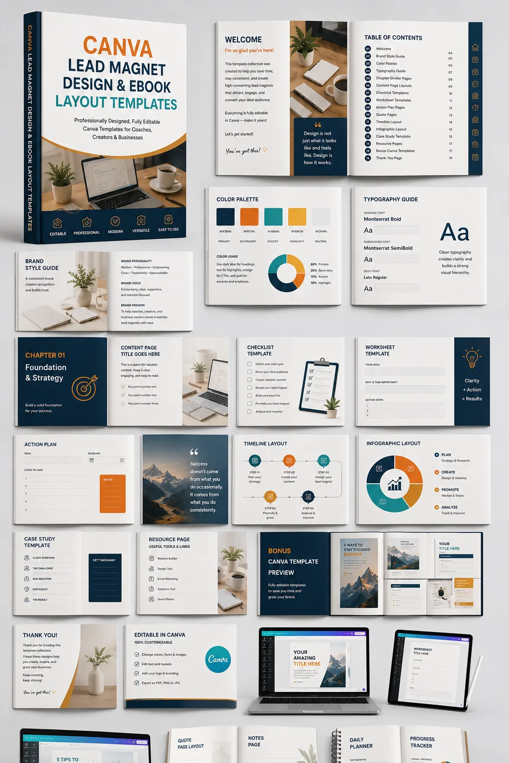 Canva lead magnet portfolio board