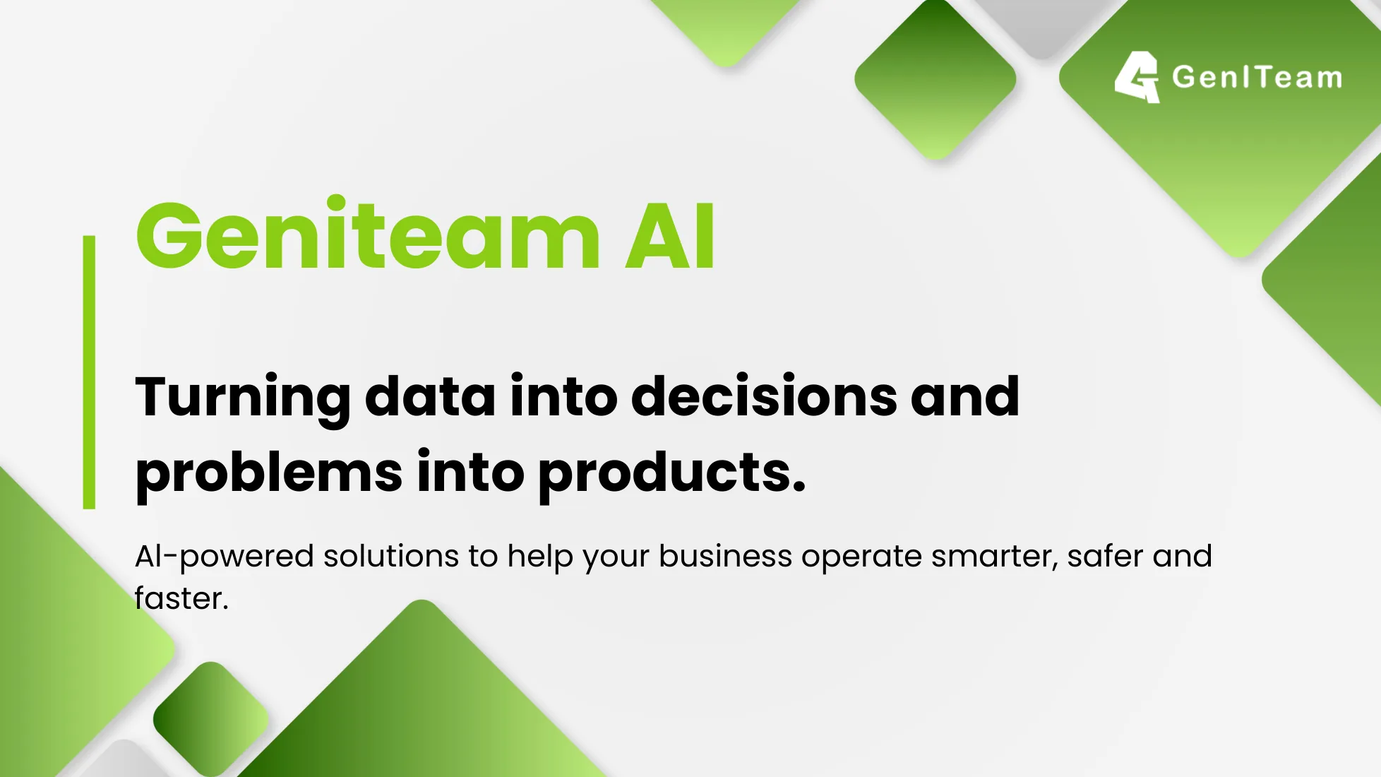 Cover of GeniTeam AI Portfolio Pitch Deck