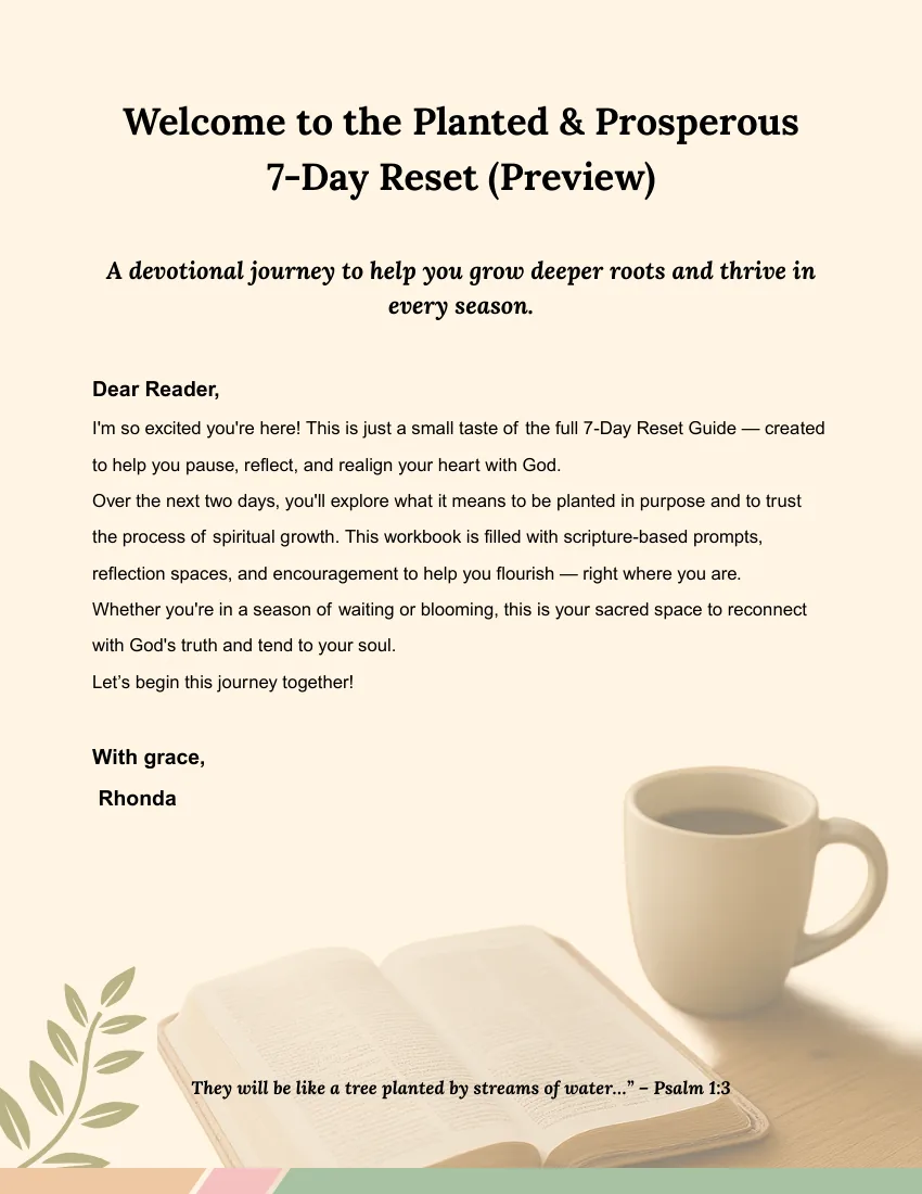 Interior page from Planted & Prosperous — Reset Preview