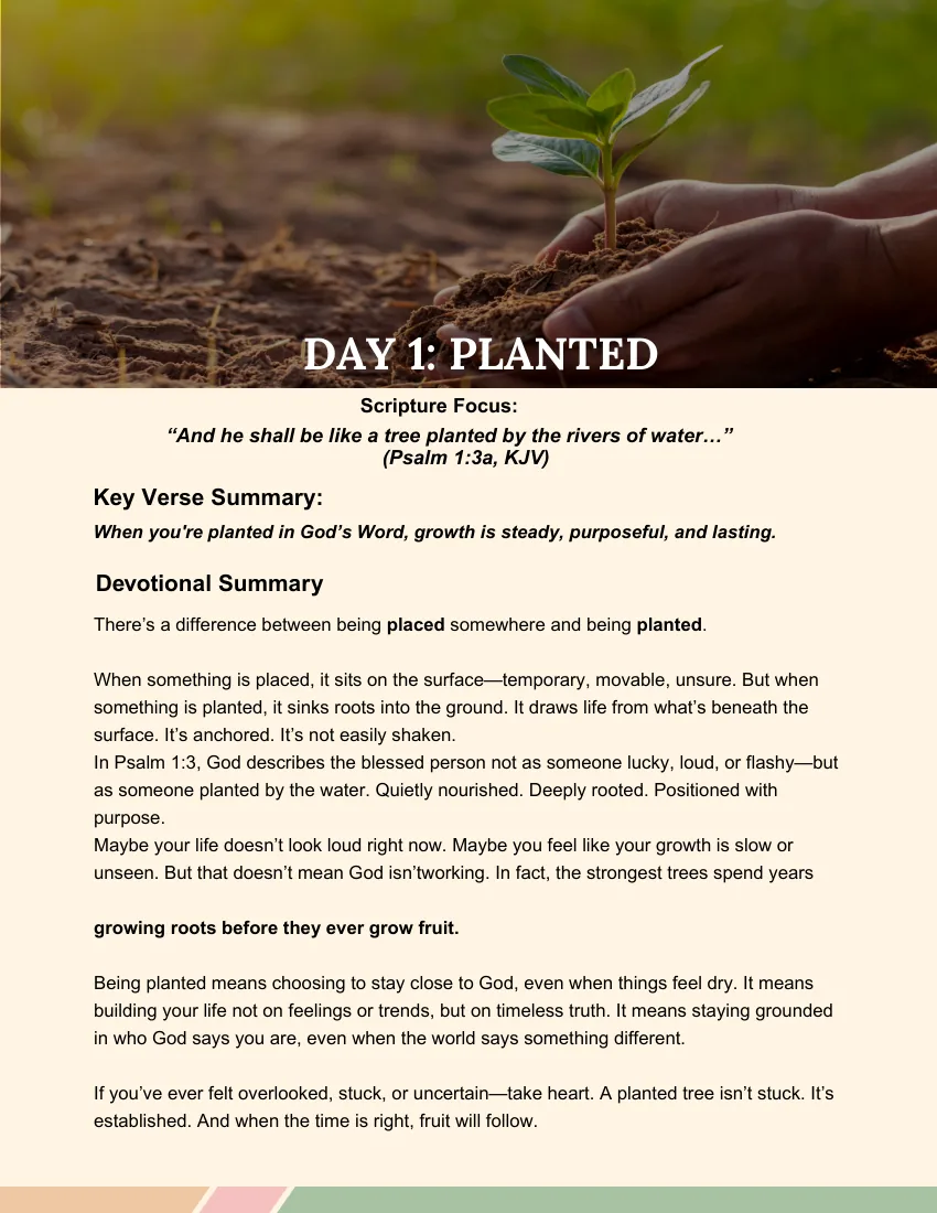 Interior page from Planted & Prosperous — Reset Preview